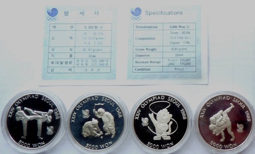 5000 won silber münzen - won,