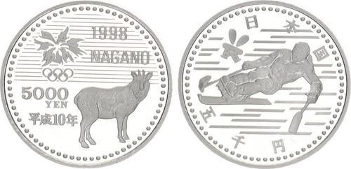 Japan 5000 yen - japan, silber